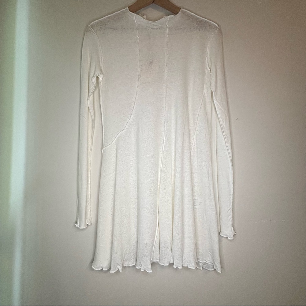 Stylish Long Sleeve White Tunic